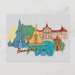 Cartão Postal Bangkok, Viagem da Cidade Familiar da Tailândia