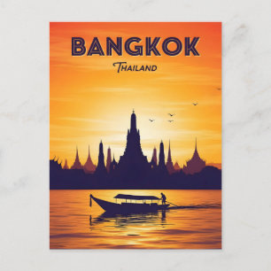 Cartão Postal Bangkok vintage Tailândia viagem