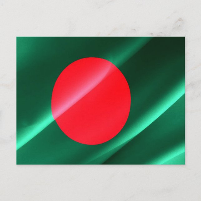 Cartão Postal Bangladesh - Sinalizador acenando - (Frente)