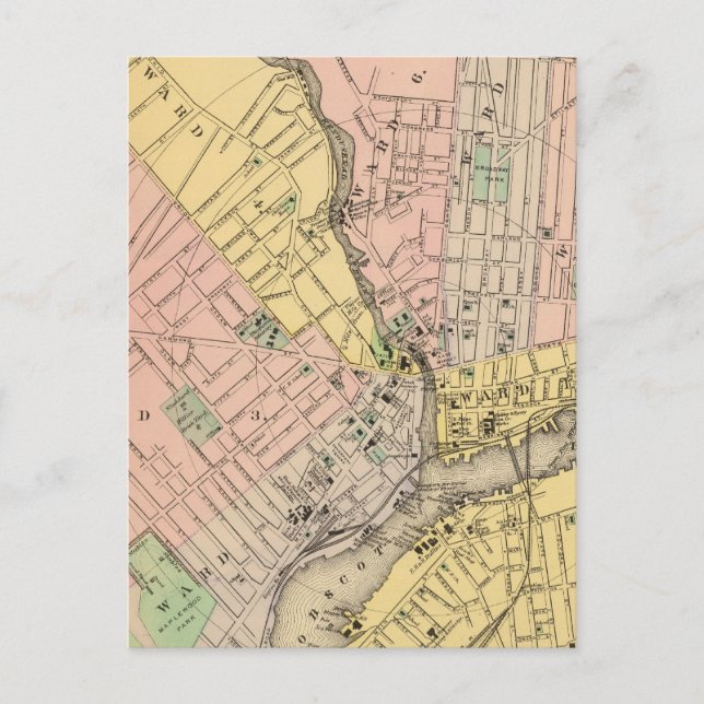 Cartão Postal Bangor, Brewer (Frente)