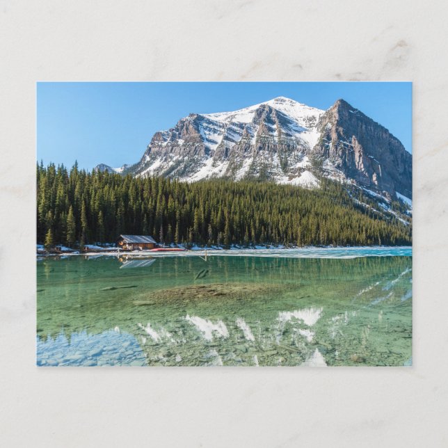 Cartão Postal Banheiro próximo ao lago Louise - Banff, Canadá (Frente)