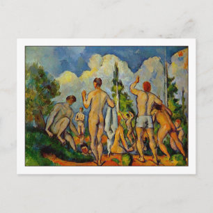 Cartão Postal Banhistas por Paul Cezanne