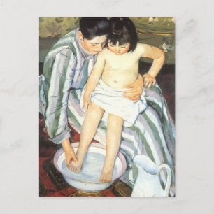 Cartão Postal Banho da Criança por Mary Cassatt Impressionismo V