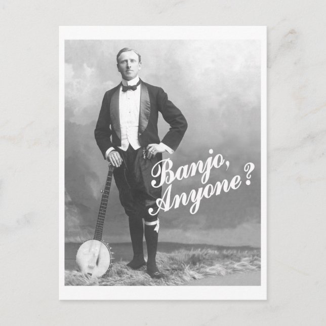Cartão postal Banjo Anyone (Frente)