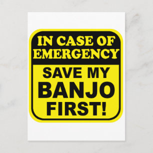 Cartão Postal Banjo Emergency