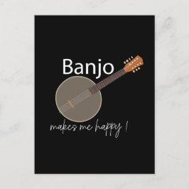 Cartão Postal Banjo me deixa feliz