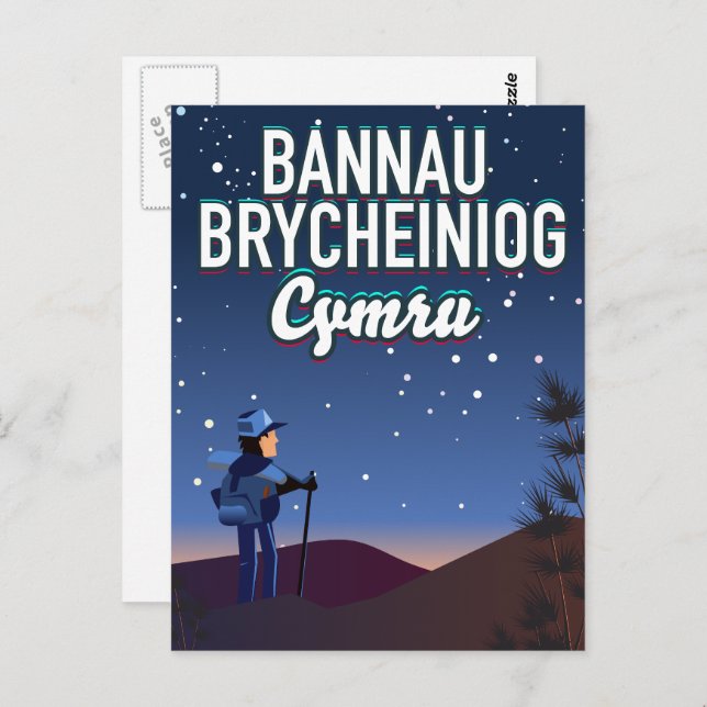 Cartão Postal Bannau Brycheiniog Cymru (Frente/Verso)