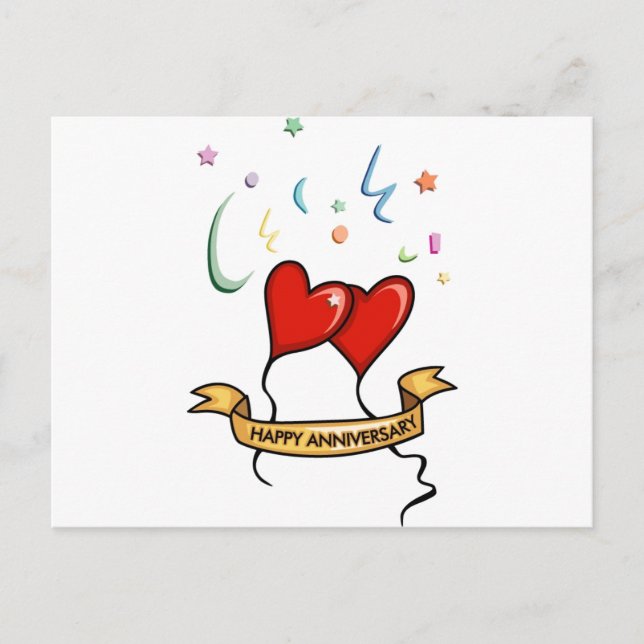 Cartão Postal Banner de aniversário feliz (Frente)