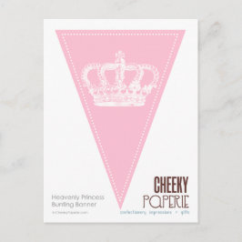 Cartão Postal Banner de Bunting da Princesa 2