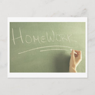 Cartão Postal Banner de Homework