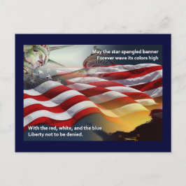 Cartão Postal Banner Liberty Star Spangled