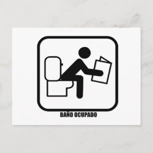 Cartão Postal Baño Ocupado