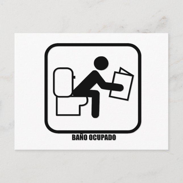 Cartão Postal Baño Ocupado (Frente)