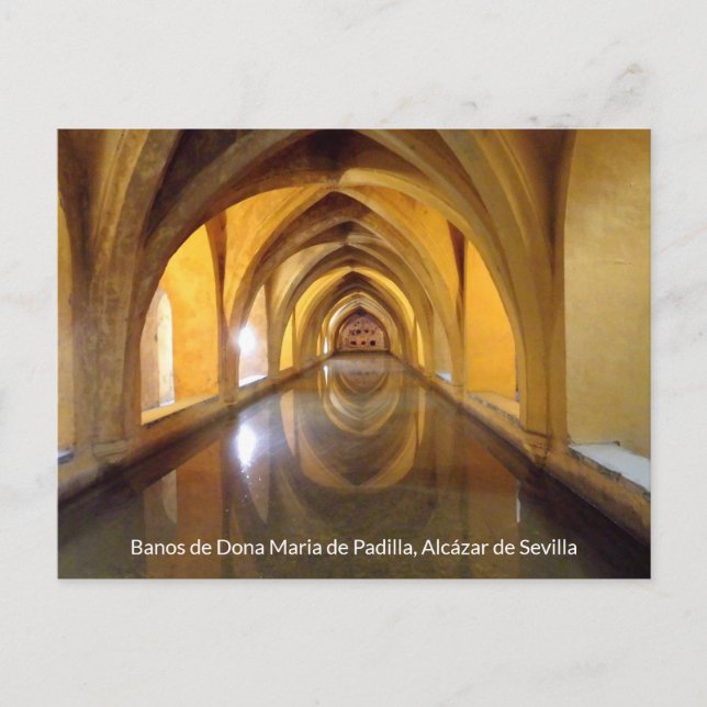 Cartão Postal Banos de Dona Maria de Padilla, Schloss Sevilla (Frente)