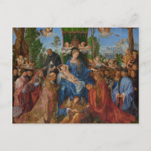Cartão Postal Banquete das Rosa, 1506 (óleo sobre madeira)