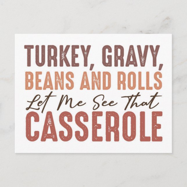 Cartão Postal Banquete de Ação de Graças (Frente)