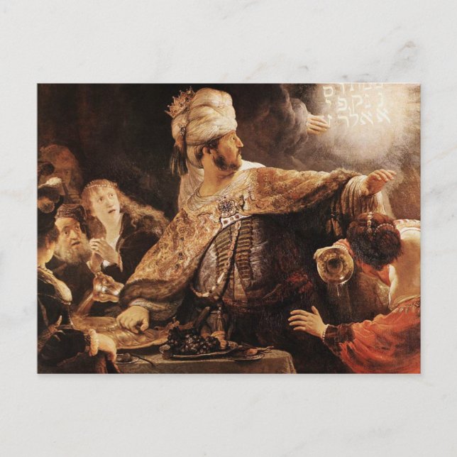 Cartão Postal Banquete de Belshazzar (Frente)