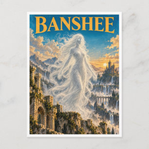 Cartão Postal Banshee, Monstro de Fantasia Gótica