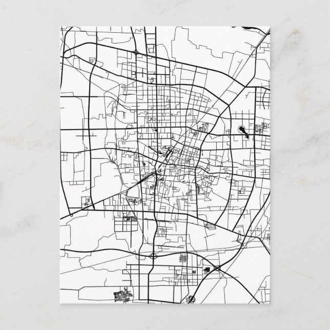 Cartão Postal Baoding China Map (Frente)