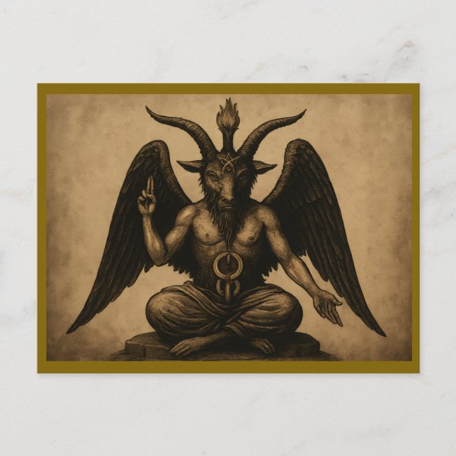 Cartão Postal Baphomet (Frente)