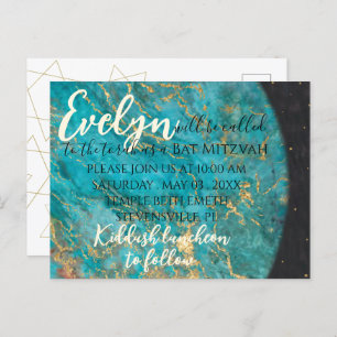 Cartão Postal BAR BM ou Bat Mitzvah fora deste mundo