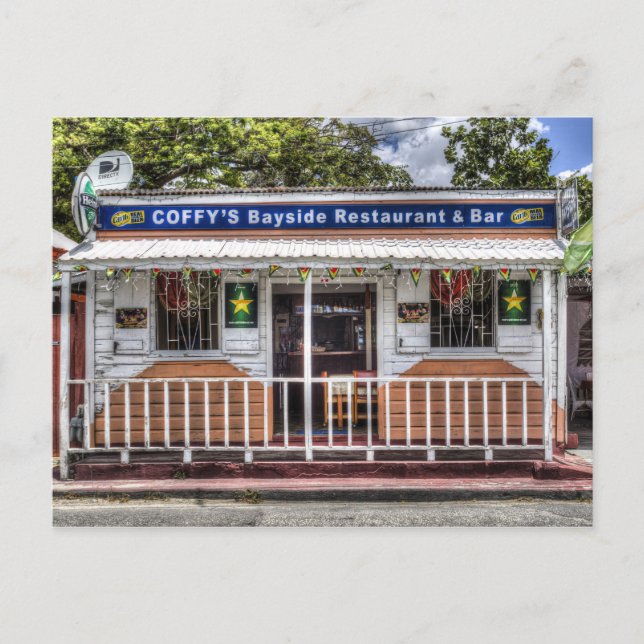 Cartão Postal Bar Bridgetown Barbados (Frente)