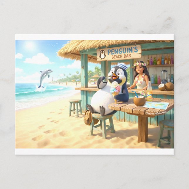 Cartão Postal Bar da Praia do Pinguim (Frente)