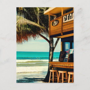 Cartão Postal Bar de Café Bali Beach