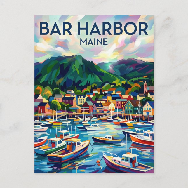 Cartão Postal Bar Harbor EUA (Frente)