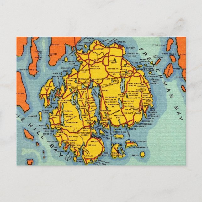 Cartão Postal Bar Harbor - Parque Acadia (Frente)