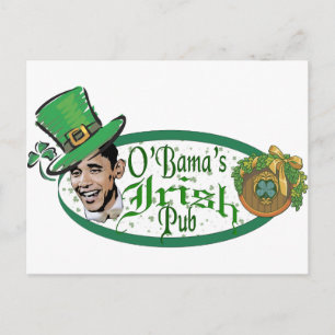 Cartão Postal Bar Irlandês de Obama