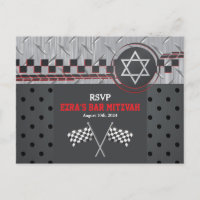 Bar Mitzvah RSVP de Corrida de Carro