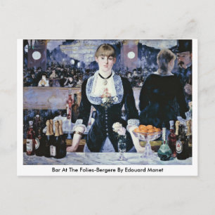 Cartão Postal Bar no Folies-Bergere por Edouard Manet