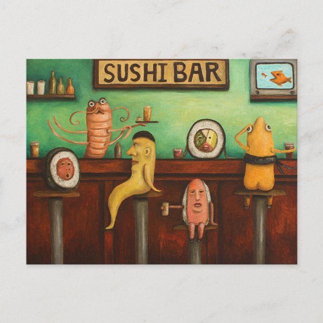 Cartão Postal Bar Sushi (Frente)