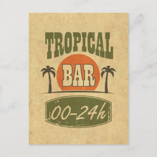 Cartão Postal Bar tropical