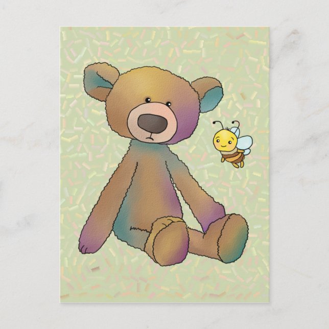 Cartão Postal Bär und Biene (Frente)