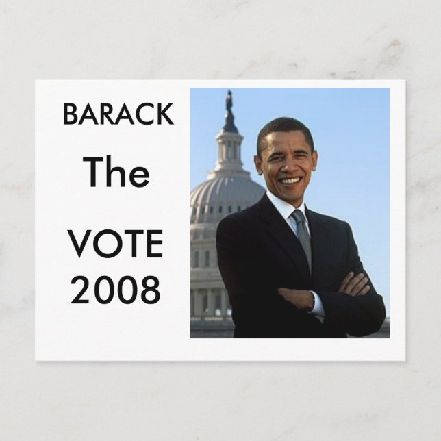 Cartão Postal Barack, A Votação (Frente)