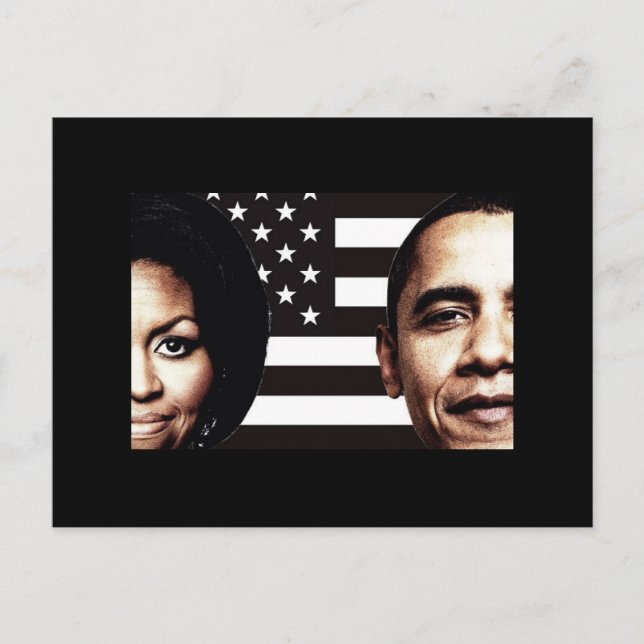 Cartão Postal Barack e Michelle Obama Foto (Frente)