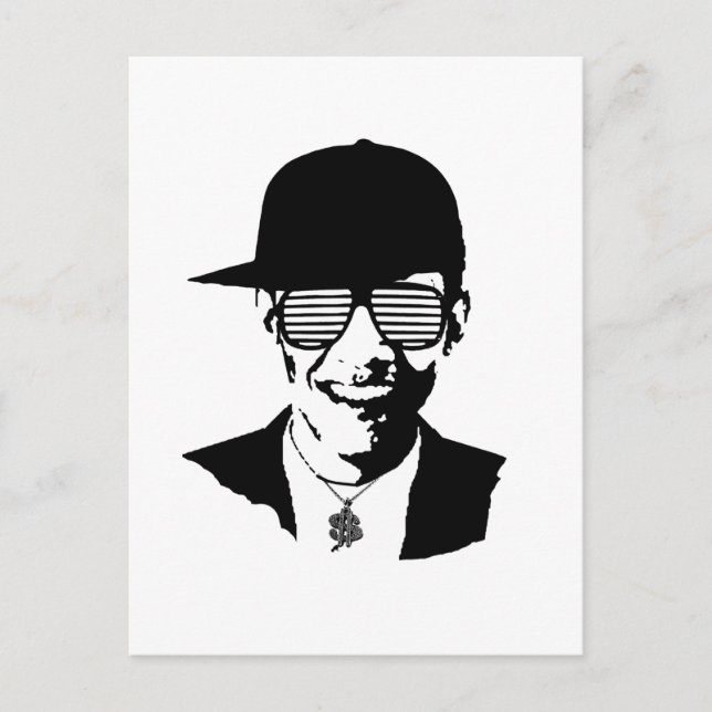 Cartão Postal Barack Obama Bling (Frente)
