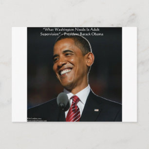 Cartão Postal Barack Obama & Citações de Humor Presentes & Cartõ
