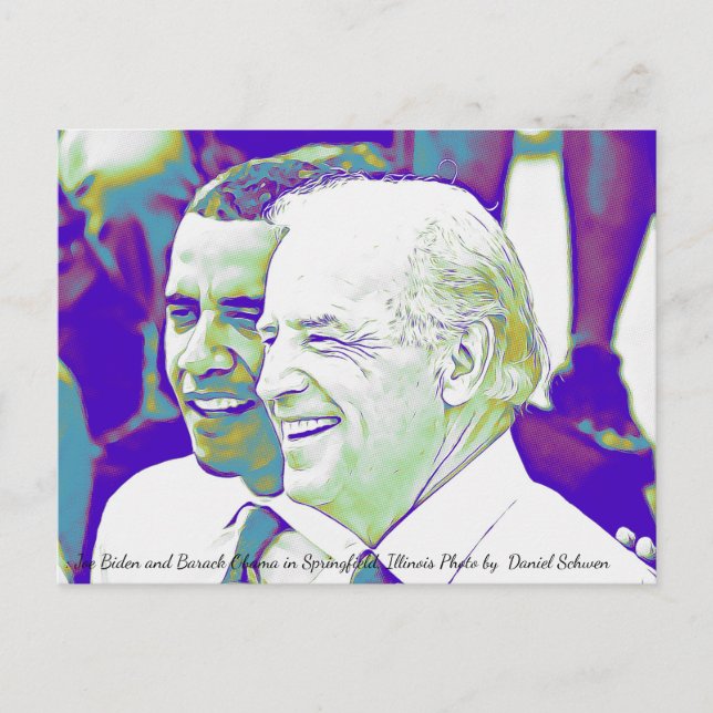 Cartão Postal Barack Obama e Joe Biden Cartão-postal (Frente)