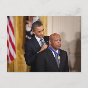 Cartão Postal Barack Obama e John Lewis