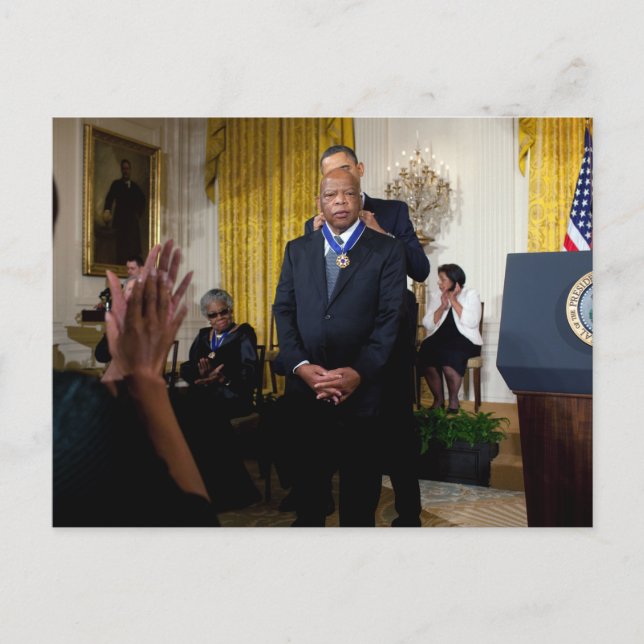 Cartão Postal Barack Obama e John Lewis (Frente)