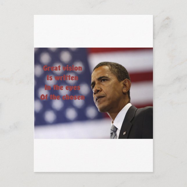 Cartão Postal Barack Obama Escolhido (Frente)