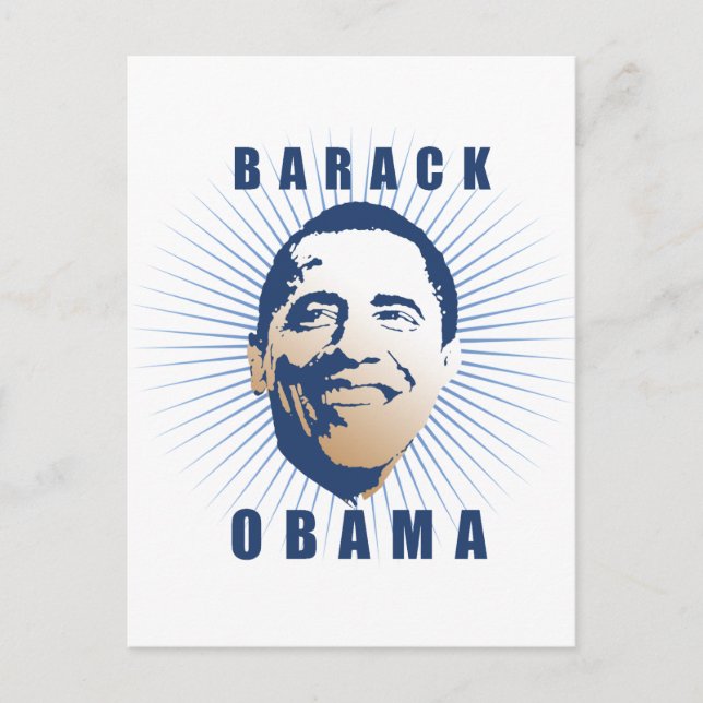 Cartão Postal Barack Obama Face T-shirt (Frente)