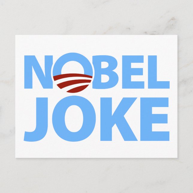Cartão Postal Barack Obama: Piada Nobel (Frente)