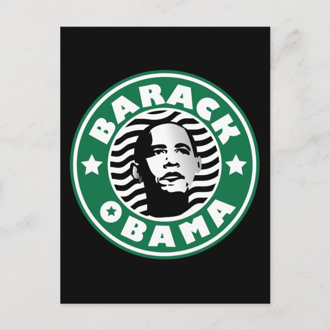 Cartão Postal Barack Obama Star Caffeine (Frente)