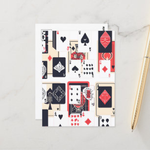 Cartão Postal Baralho de Cartas   Abstrato Moderno