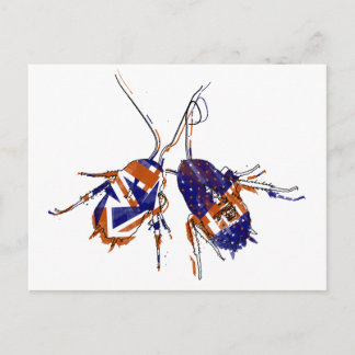 Cartão Postal Baratas Ameri-Brit