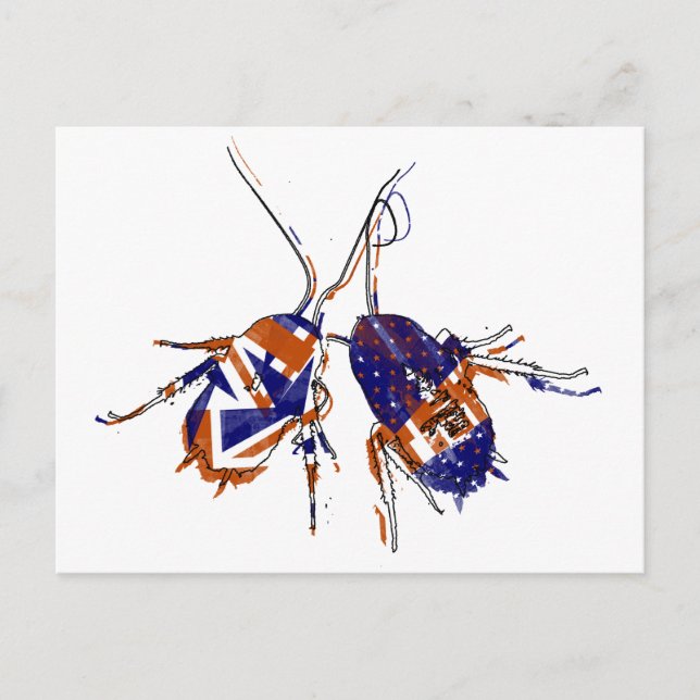 Cartão Postal Baratas Ameri-Brit (Frente)